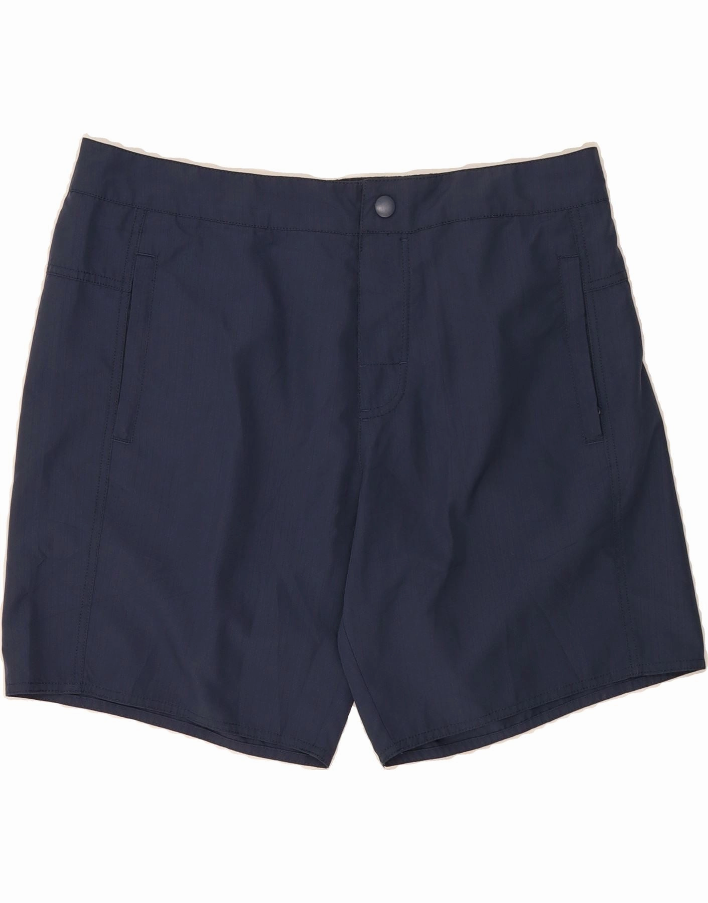 No Ride Up Silicone Grip Quick Release Fastener COAST Mens Chino Shorts XL W38  Navy Blue Polyester