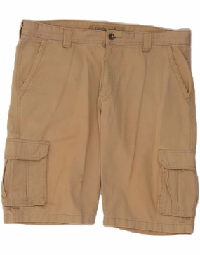 Abrasion Resistant Fabric WRANGLER Mens Cargo Shorts W38 XL Beige Cotton