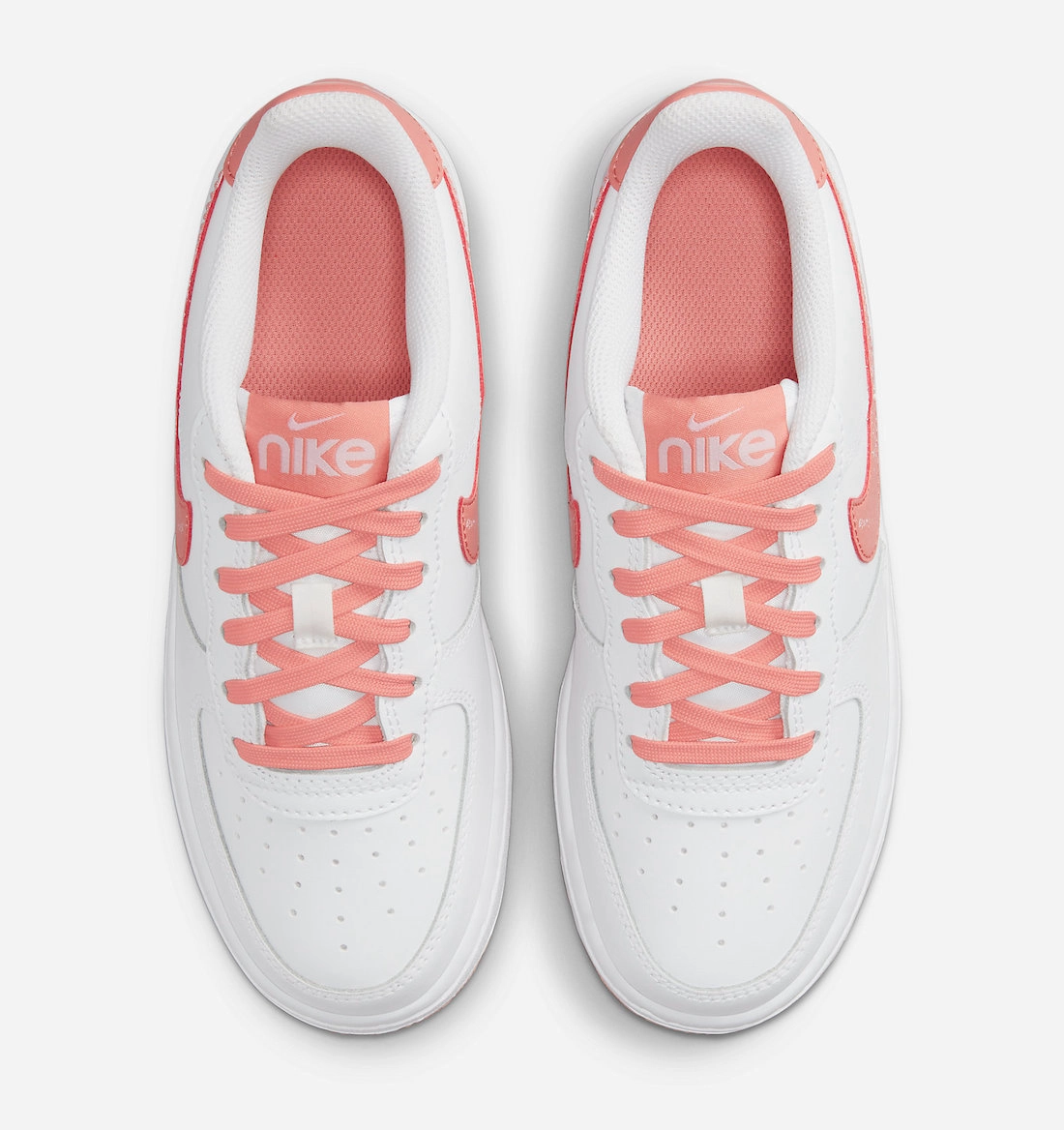 Nike Kid's Air Force 1 LV8 Shoes - White / Light Madder Root / Aura Any Outfit