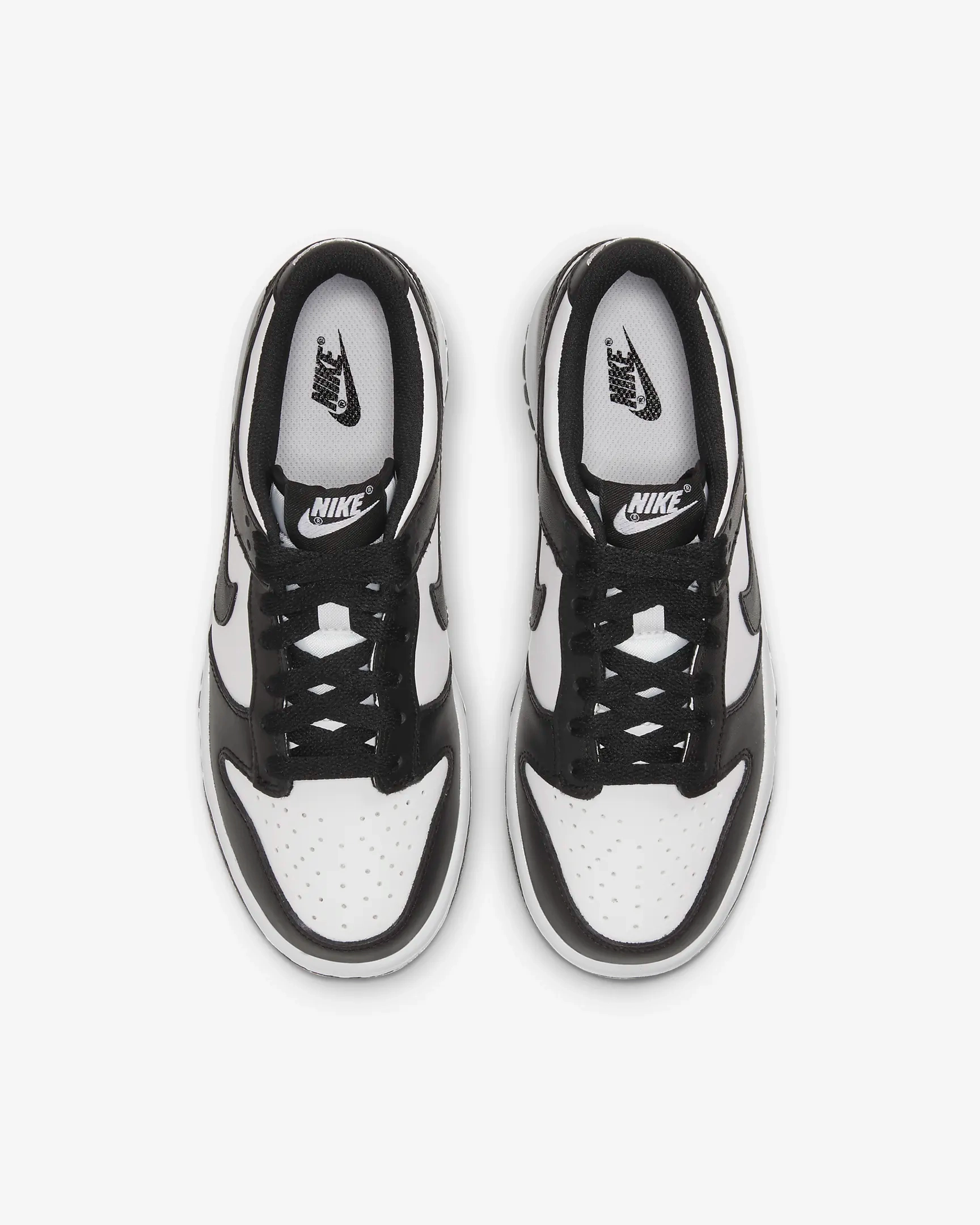 ComfortableFit Nike Kid's Dunk Low Shoes - White / Black