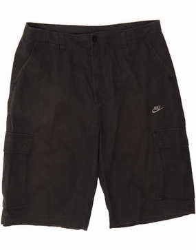 NIKE Mens Cargo Shorts 2XL W42 Black Cotton Airflow Design