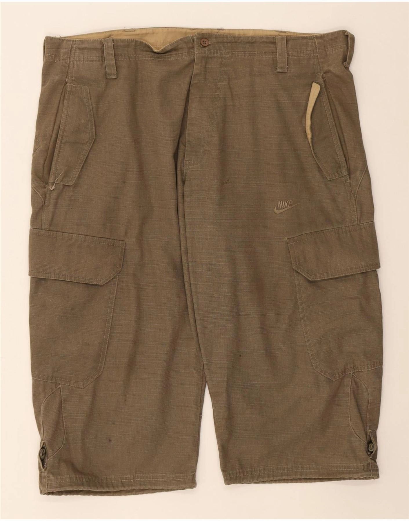 NIKE Mens Cargo Shorts XL W39  Khaki Cotton Breathable fabric High Durability Blend