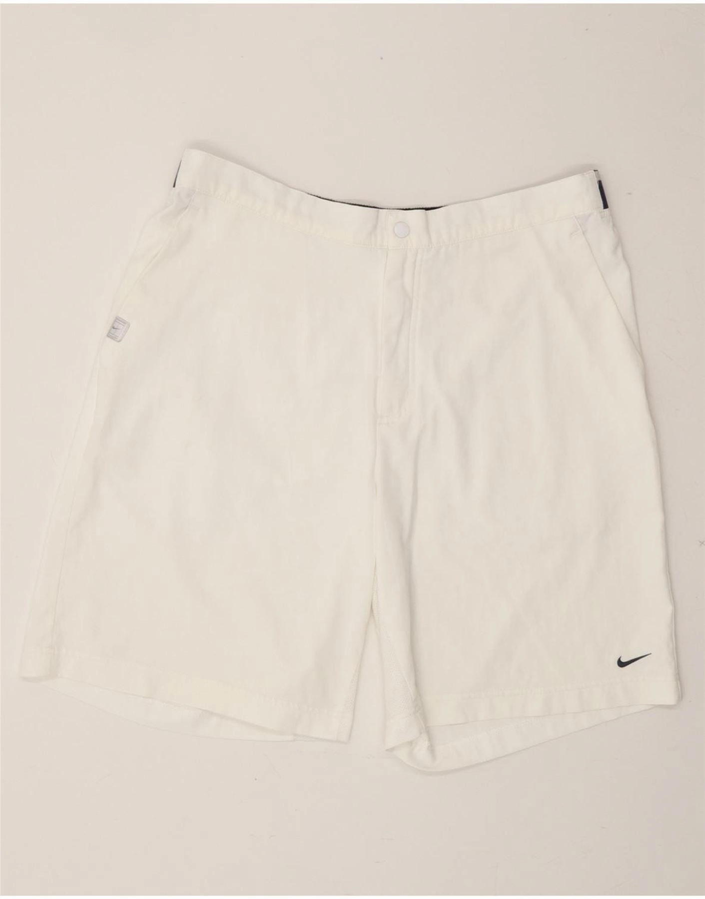 Street Mood NIKE Mens Chino Shorts Large W34 White Polyester