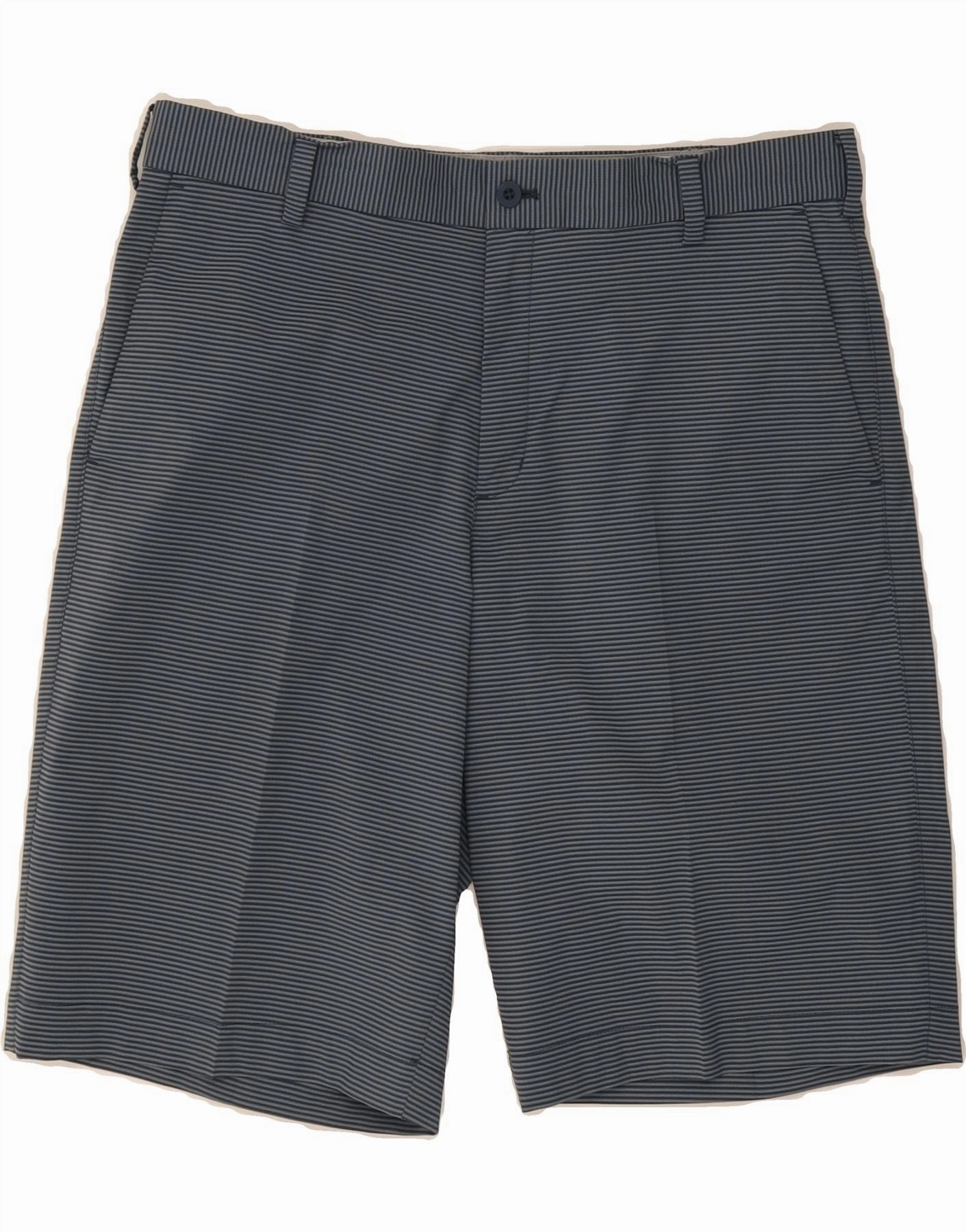 Everyday Wear NIKE Mens Dri Fit Chino Shorts W34 Large Navy Blue Pinstripe Polyester