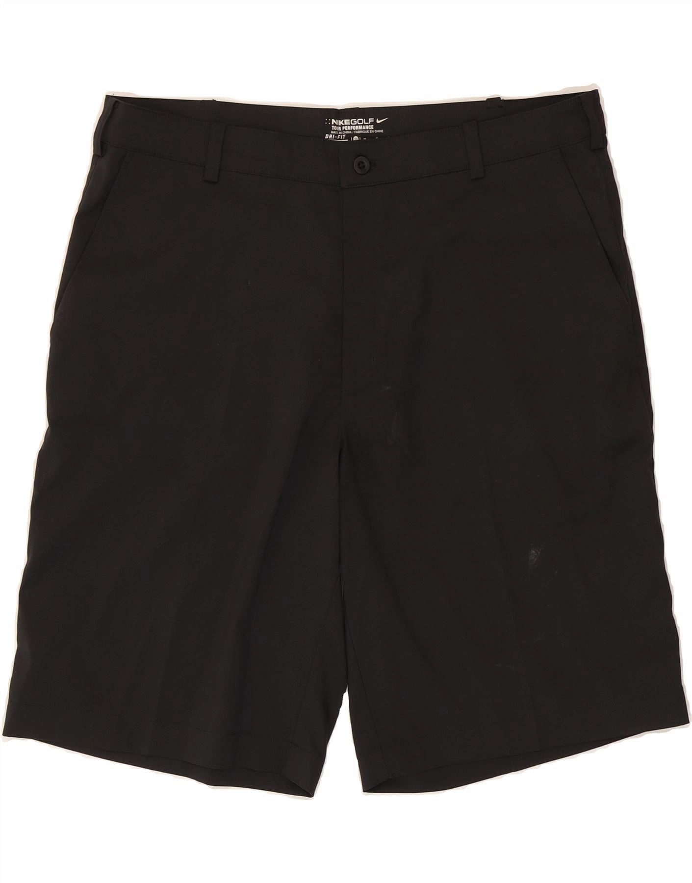 Quick Motion NIKE Mens Dri Fit Chino Shorts W36 Large  Black Polyester Classic