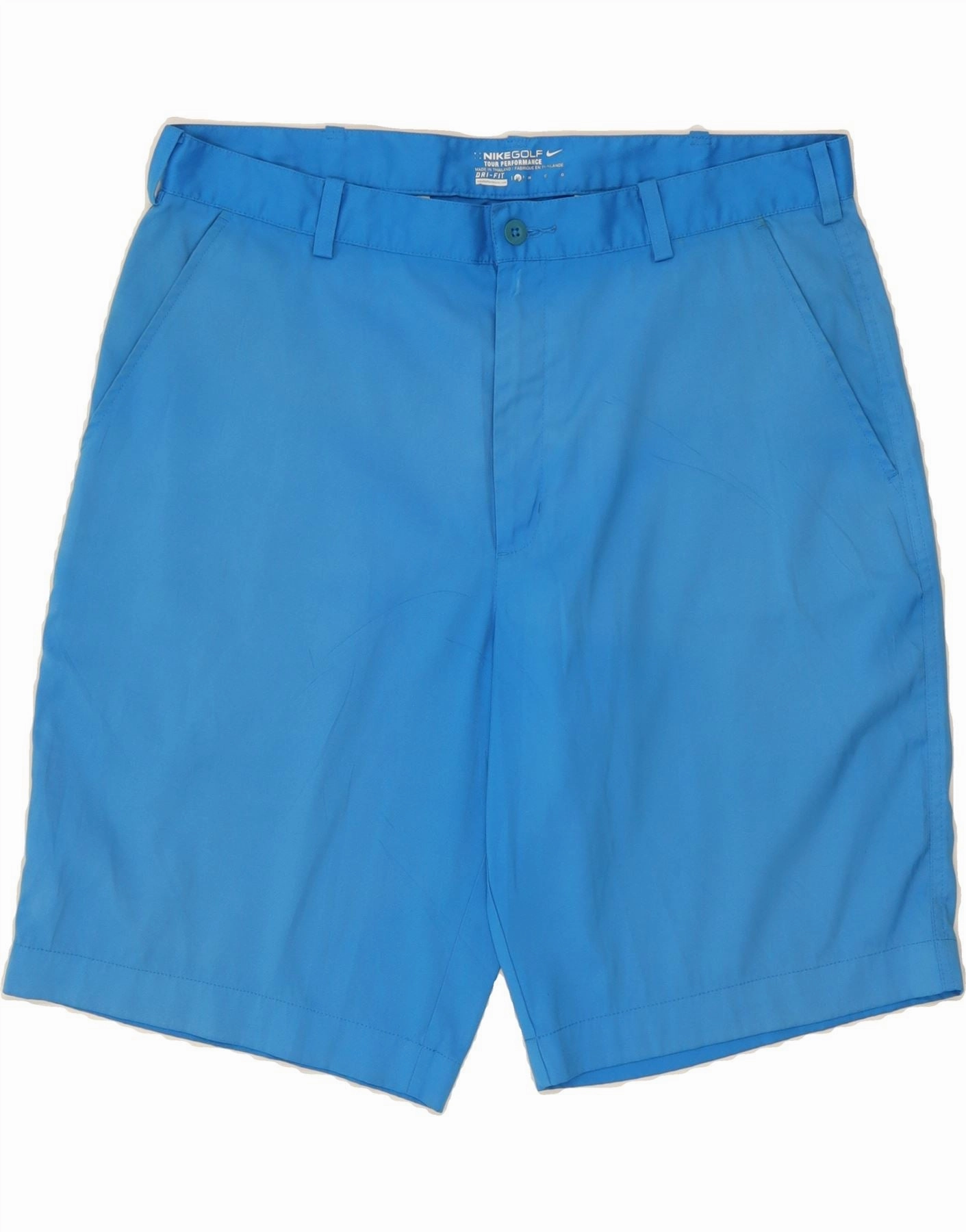 NIKE Mens Dri Fit Chino Shorts W36 Large Blue Polyester Tactical Storage Solutions Functional Clothing