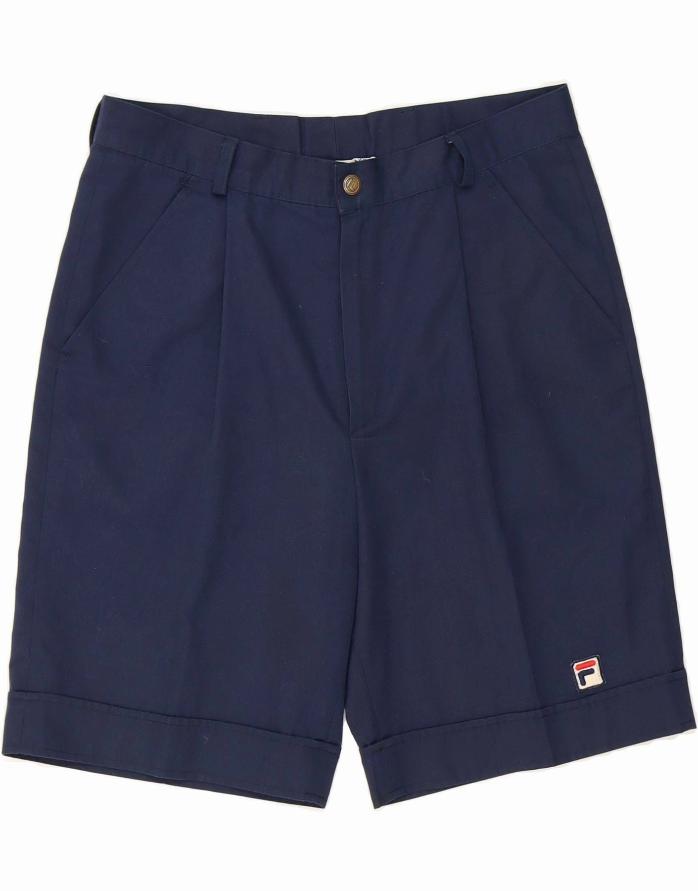 Performance Comfort FILA Mens Chino Shorts W30 Medium Navy Blue
