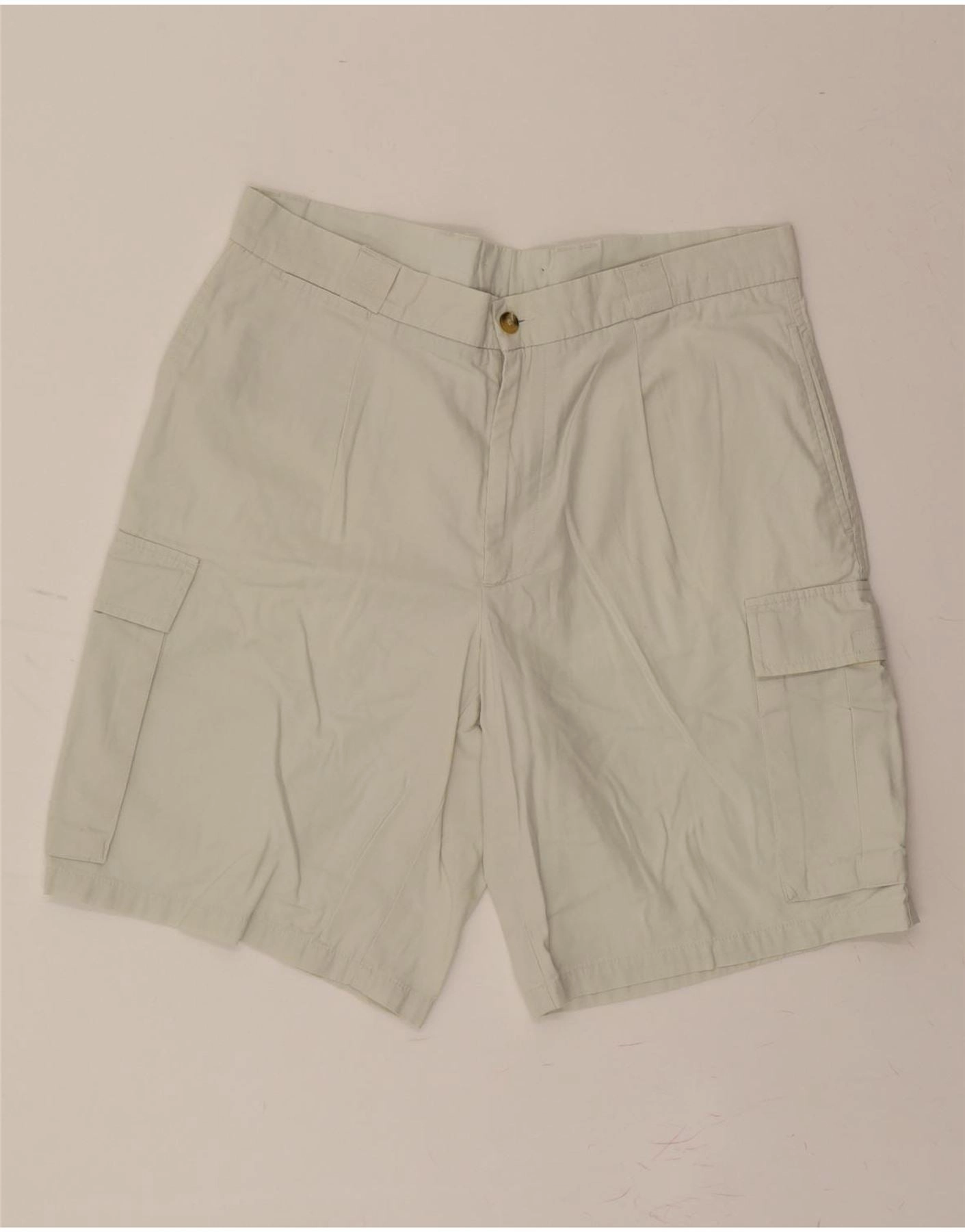 Urban Comfort Stretch Waist BARISAL Mens Cargo Shorts IT 50 Large W34  Off White Cotton