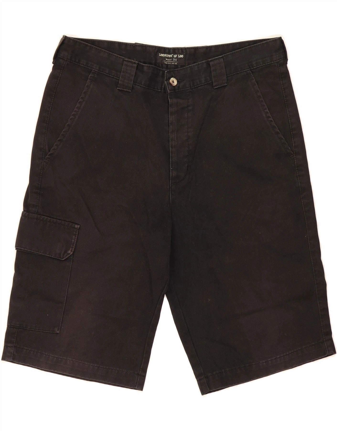 LEE Mens Cargo Shorts W34 Large  Black Cotton Contemporary Design