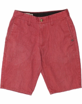 VOLCOM Mens Chino Shorts W28 Small  Red Polyester Luxury Brand