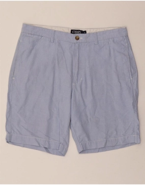 CHAPS Mens Chino Shorts W34 Large  Blue Cotton Pre Shrunk Cotton Blend Universal Attachment Points