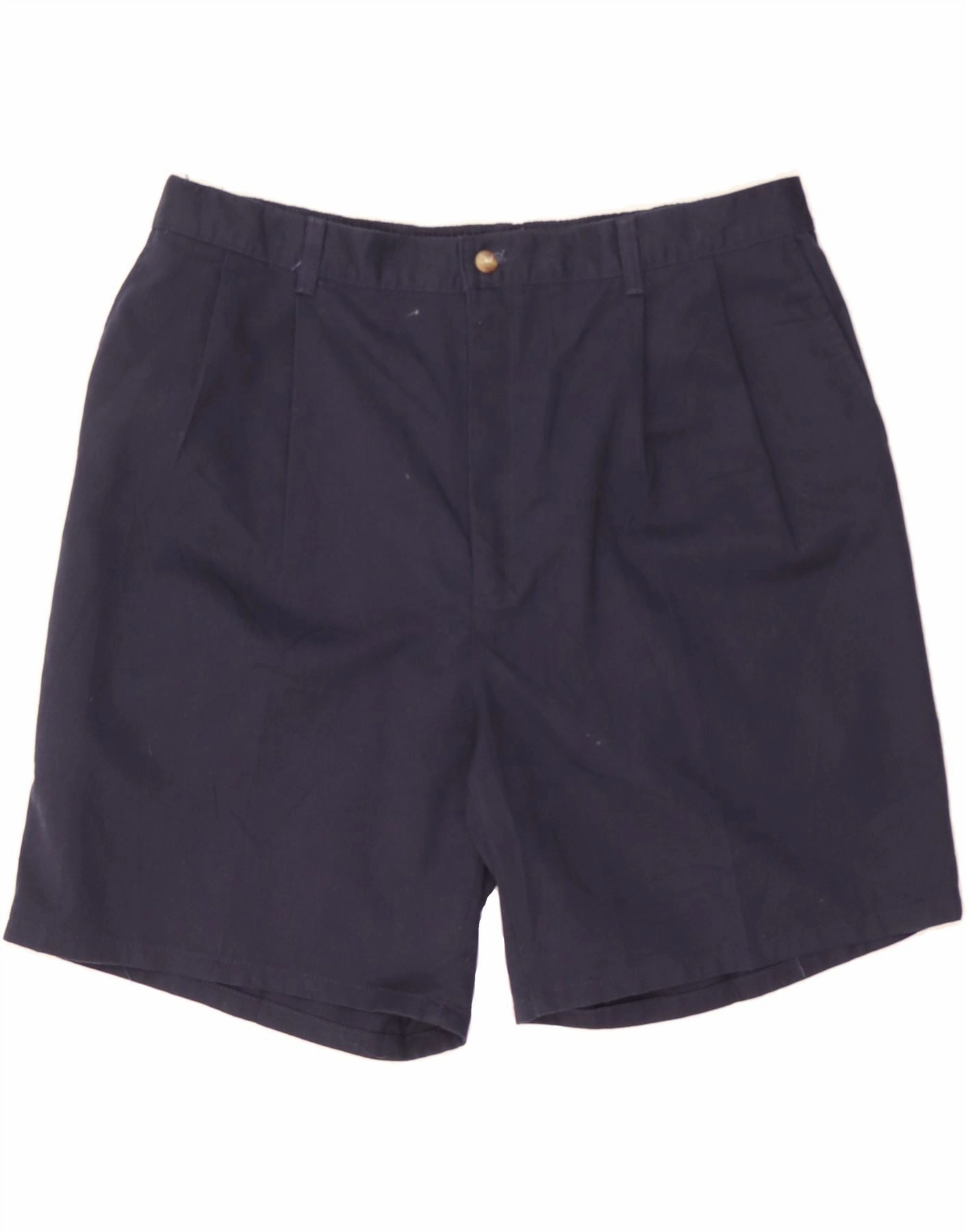 WaterResistantFinish BILL BLASS Mens Pegged Chino Shorts W40 XL Navy Blue Cotton