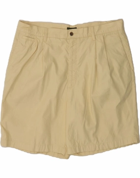 DOCKERS Mens Pegged Chino Shorts W38 XL Yellow Wrinkle Resistant Finish evening dress