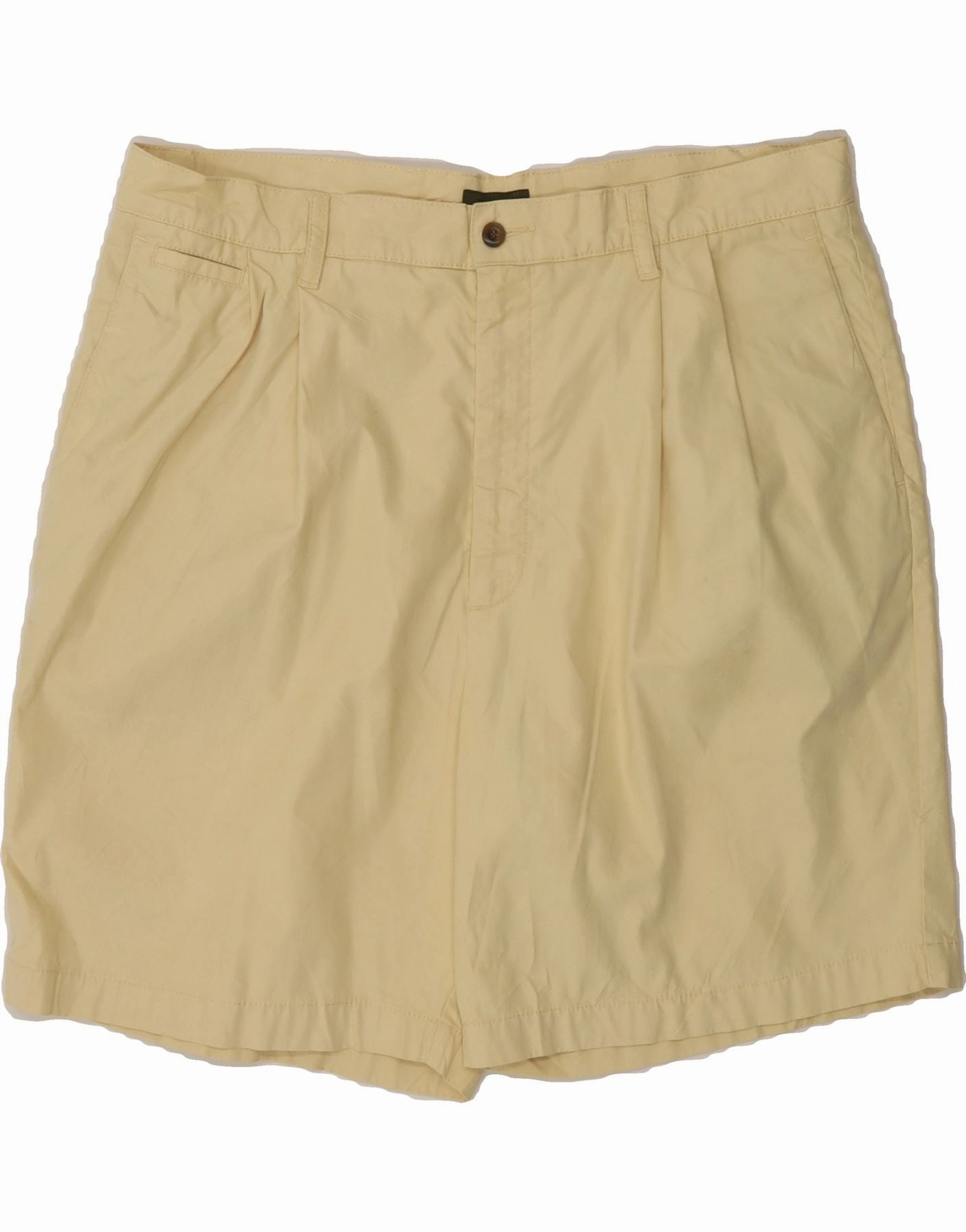 DOCKERS Mens Pegged Chino Shorts W38 XL Yellow Wrinkle Resistant Finish evening dress