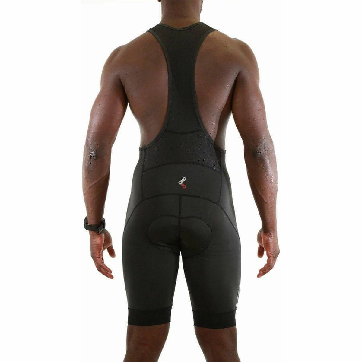Stylish Design Fun Patterns Link Ride Mens Cycling Bib Shorts - Black