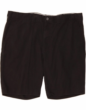 MARKS & SPENCER Mens Chino Shorts W42 2XL Black Cotton FasteningLoops