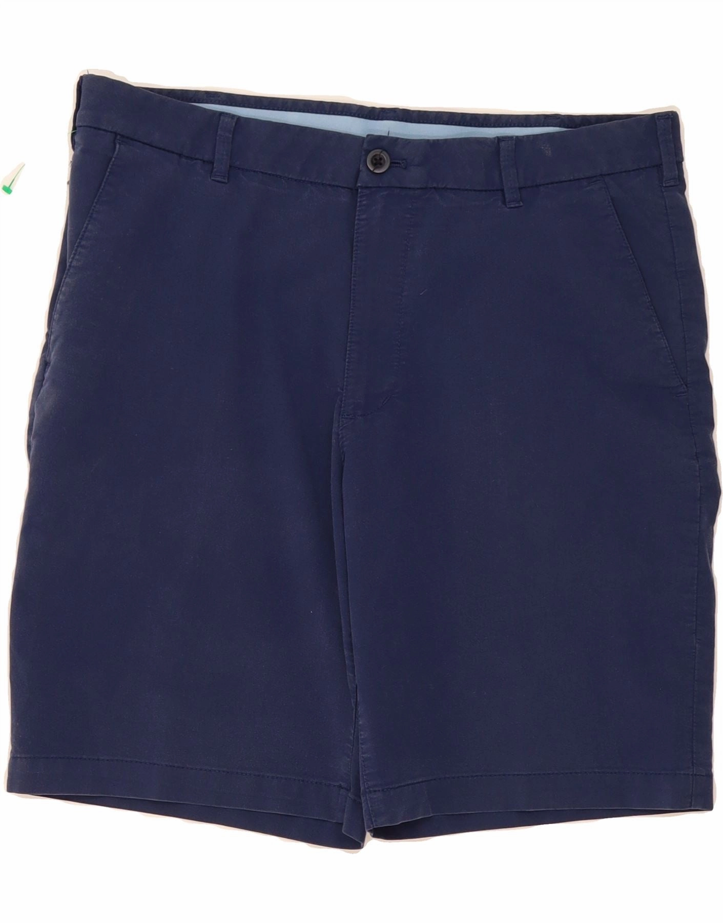 Flatlock Seams IZOD Mens Chino Shorts W34 Large  Navy Blue Cotton