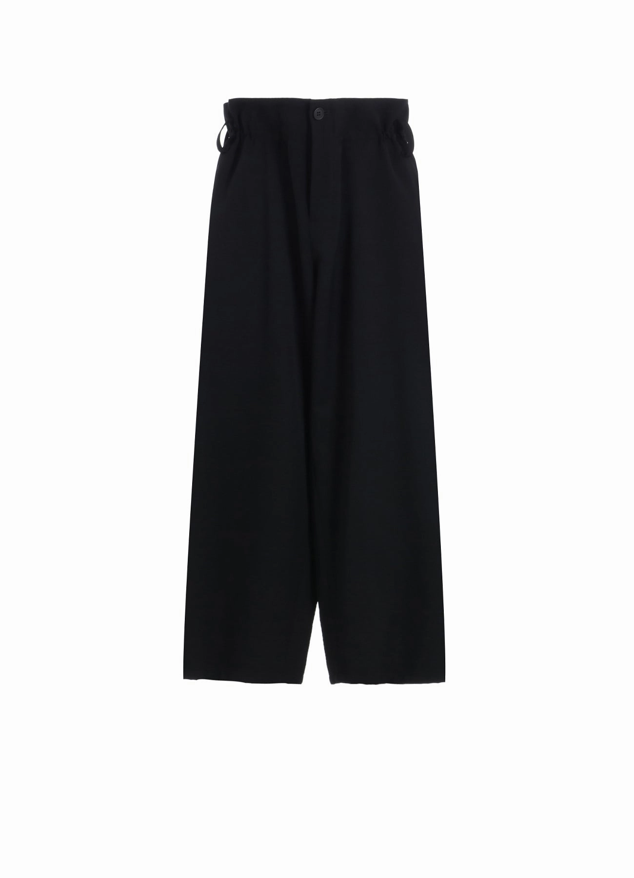 WOOL GABARDINE WAIST STRING TUCK PANTS Flexible Leg