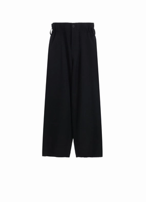 WOOL GABARDINE WAIST STRING TUCK PANTS Flexible Leg