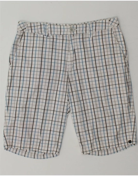 QUIKSILVER Mens Chino Shorts W30 Medium White Check Cotton hoodie sustainable product