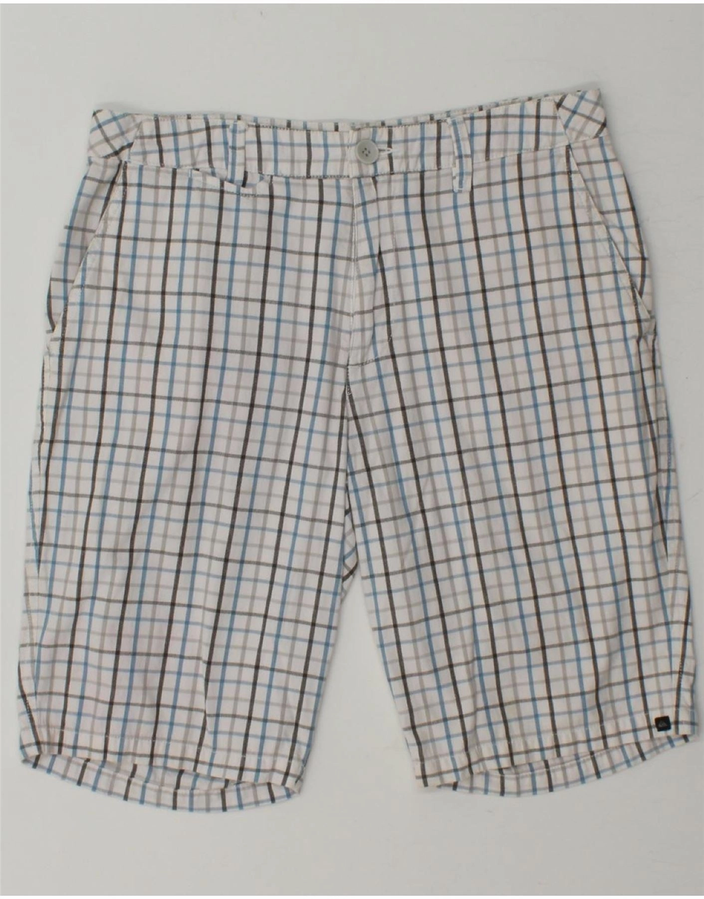 QUIKSILVER Mens Chino Shorts W30 Medium White Check Cotton hoodie sustainable product