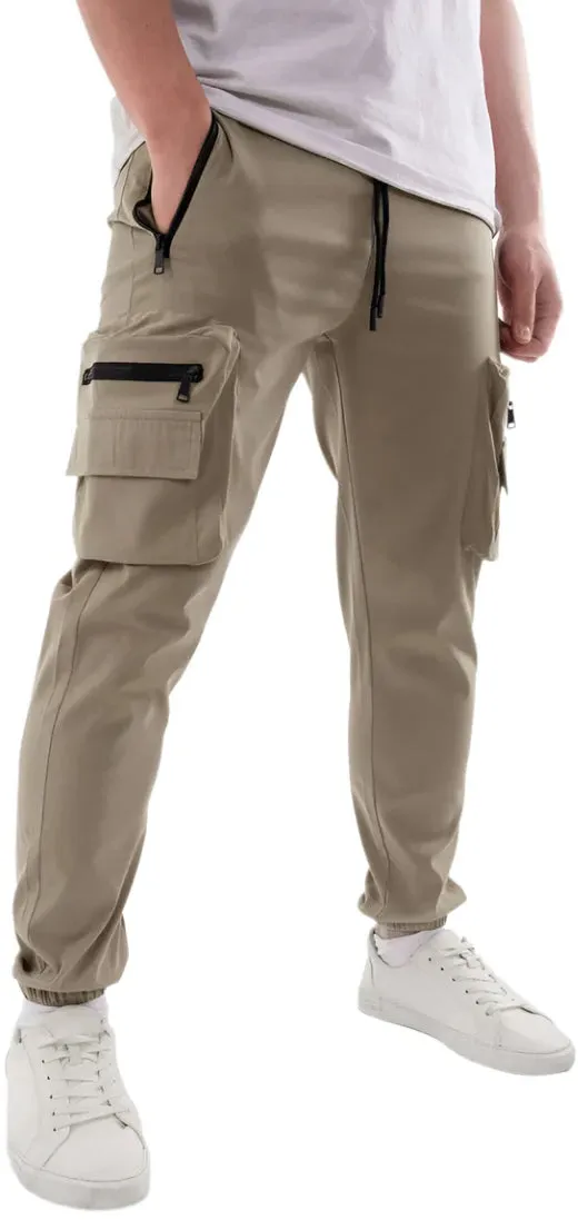 Outdoor activities Breathable Style Soulstar Lightweight Mens Cargo Pants - Beige
