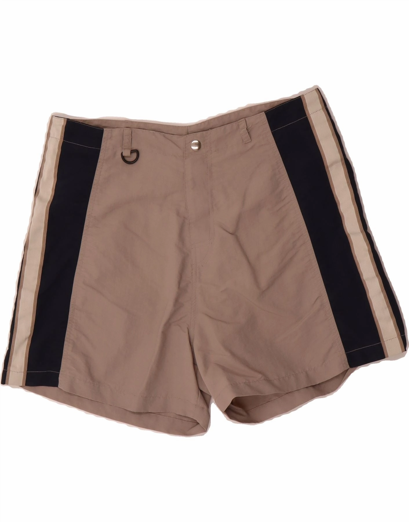 OVIESSE Mens Casual Shorts IT 52 XL W32 Beige Colourblock Machine-washable