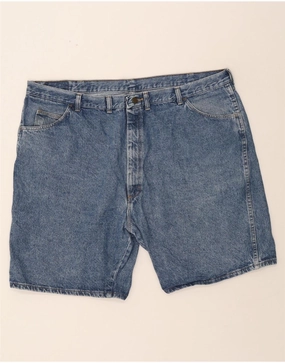 WRANGLER Mens Denim Shorts W46 3XL Blue Cotton Abrasion Resistant Edges Sporty Stretch Fit