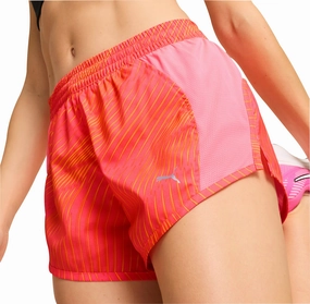 Puma Favourite Velocity 3 Inch Womens Running Shorts - Pink delivery work Temperature Regulating Blend