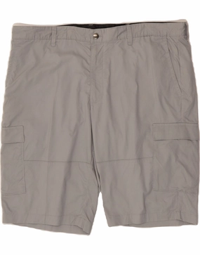 High Elasticity Blend belt MARKS & SPENCER Mens Cargo Shorts W42 2XL Grey Cotton