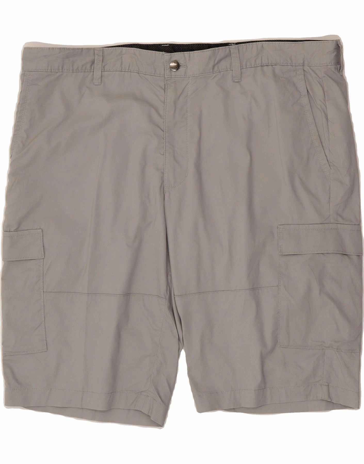 High Elasticity Blend belt MARKS & SPENCER Mens Cargo Shorts W42 2XL Grey Cotton
