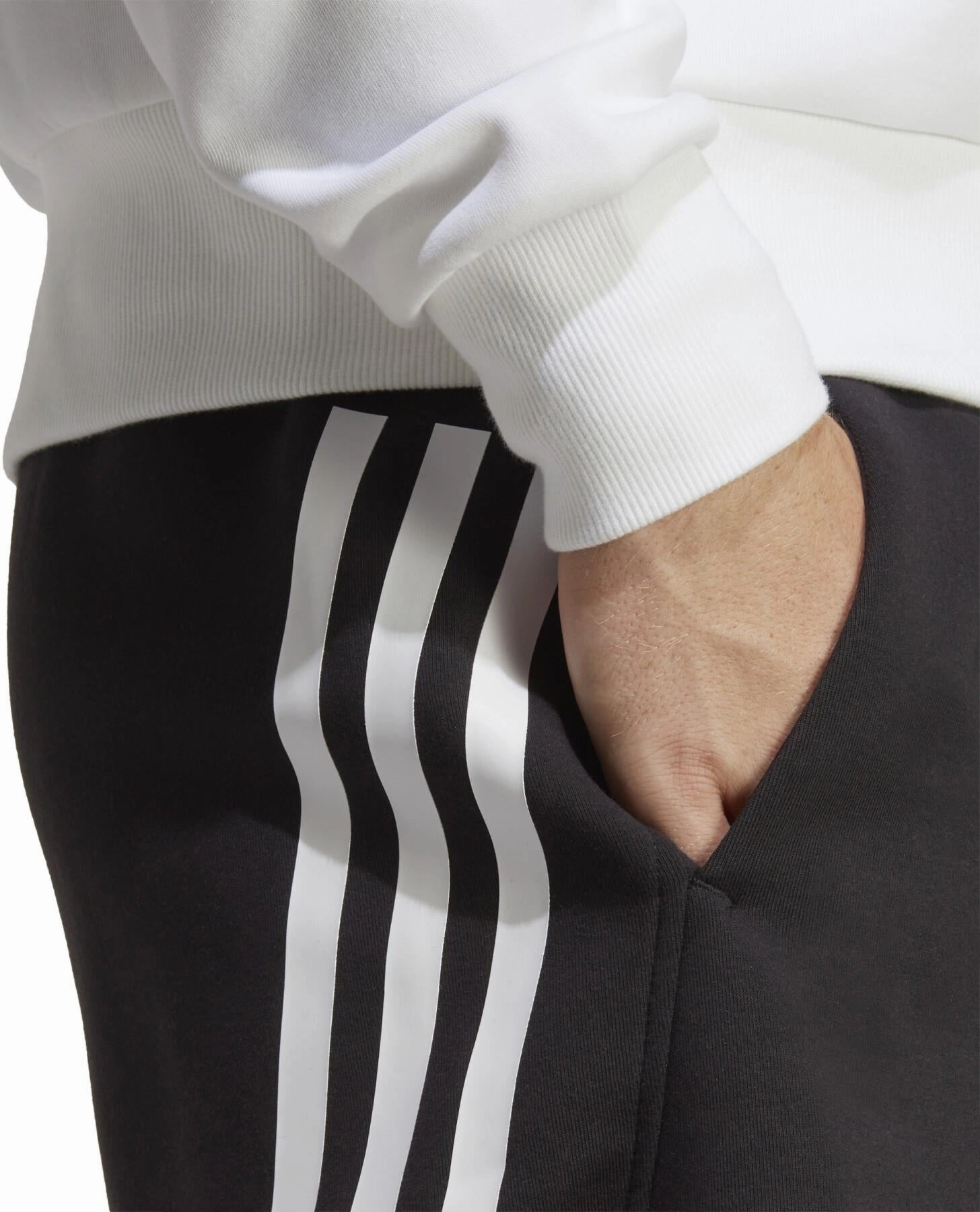 adidas Future Icons 3 Stripes Mens Shorts - Black Minimal Fit Fit Tech
