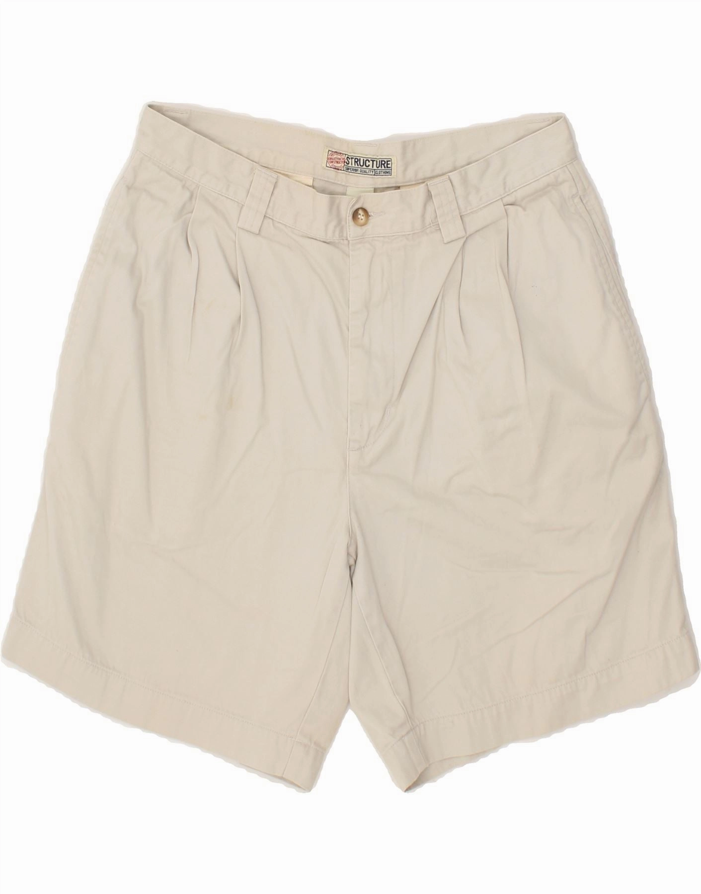water sports use VINTAGE Mens Casual Shorts W33 Medium Beige Cotton