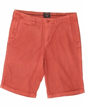 WOOLRICH Mens Chino Shorts W31 Medium Red Cotton Midweight Texture