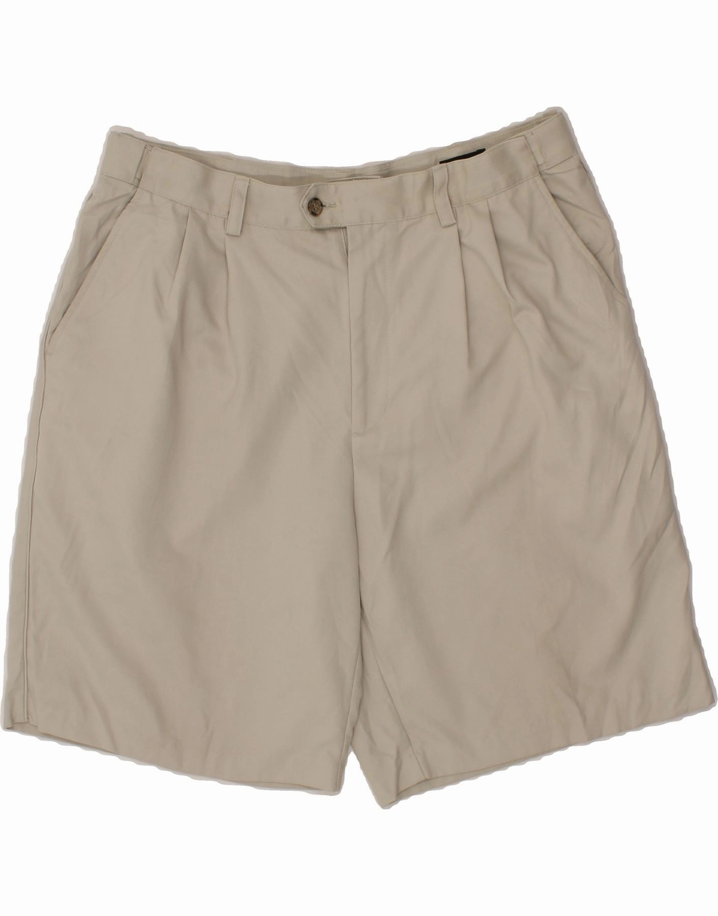 IZOD Mens Chino Shorts W36 Large Beige Polyester Minimalist Look clubbing attire