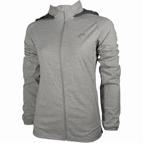More Mile Marl Full Zip Womens Training Hoody - Grey Seasonal Wear Non Restrictive Fit