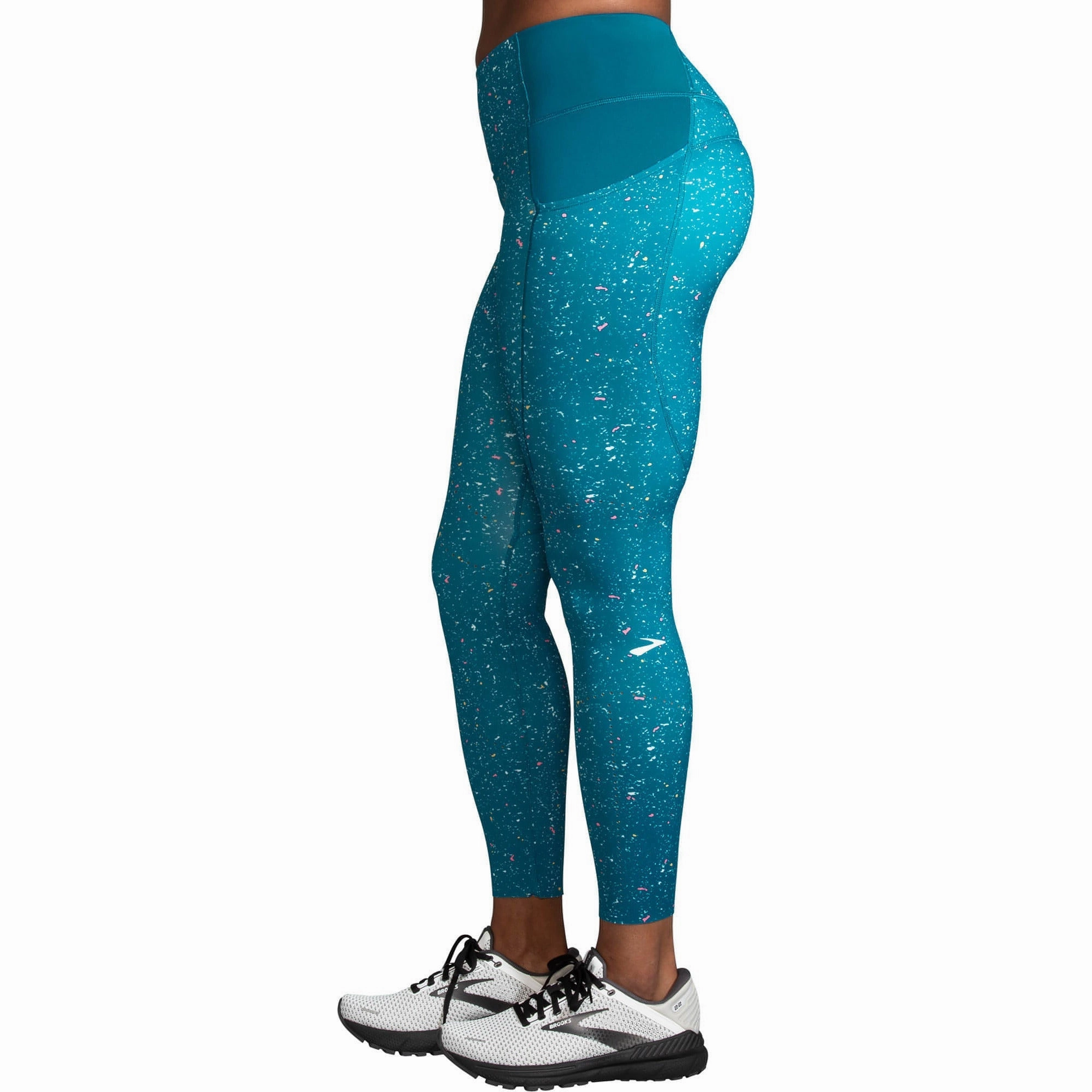 Brooks Method Womens 7/8 Running Tights - Blue Reinforced Seams