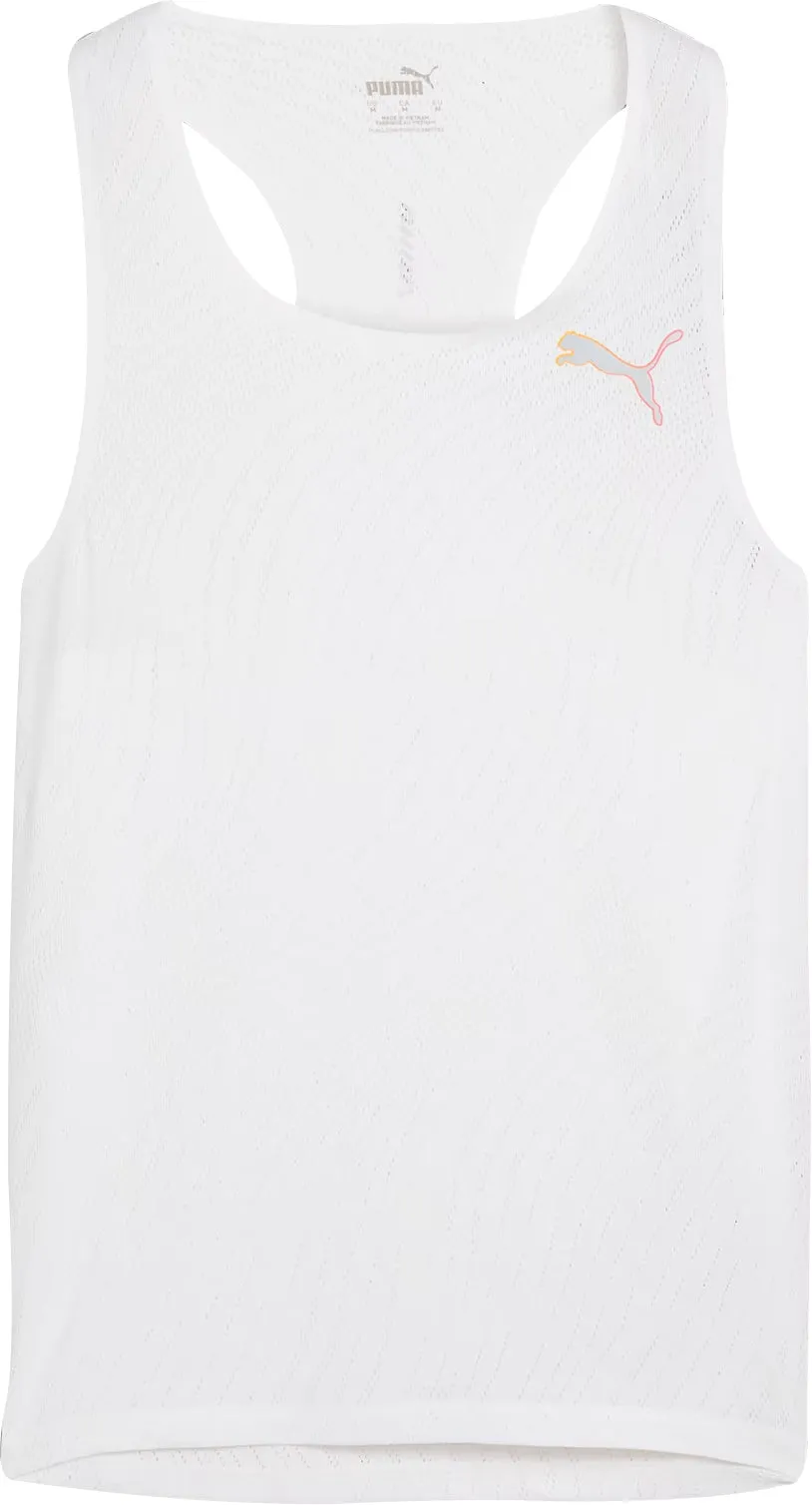 Puma Run Ultraspun Mens Running Vest - White Anti Static Material