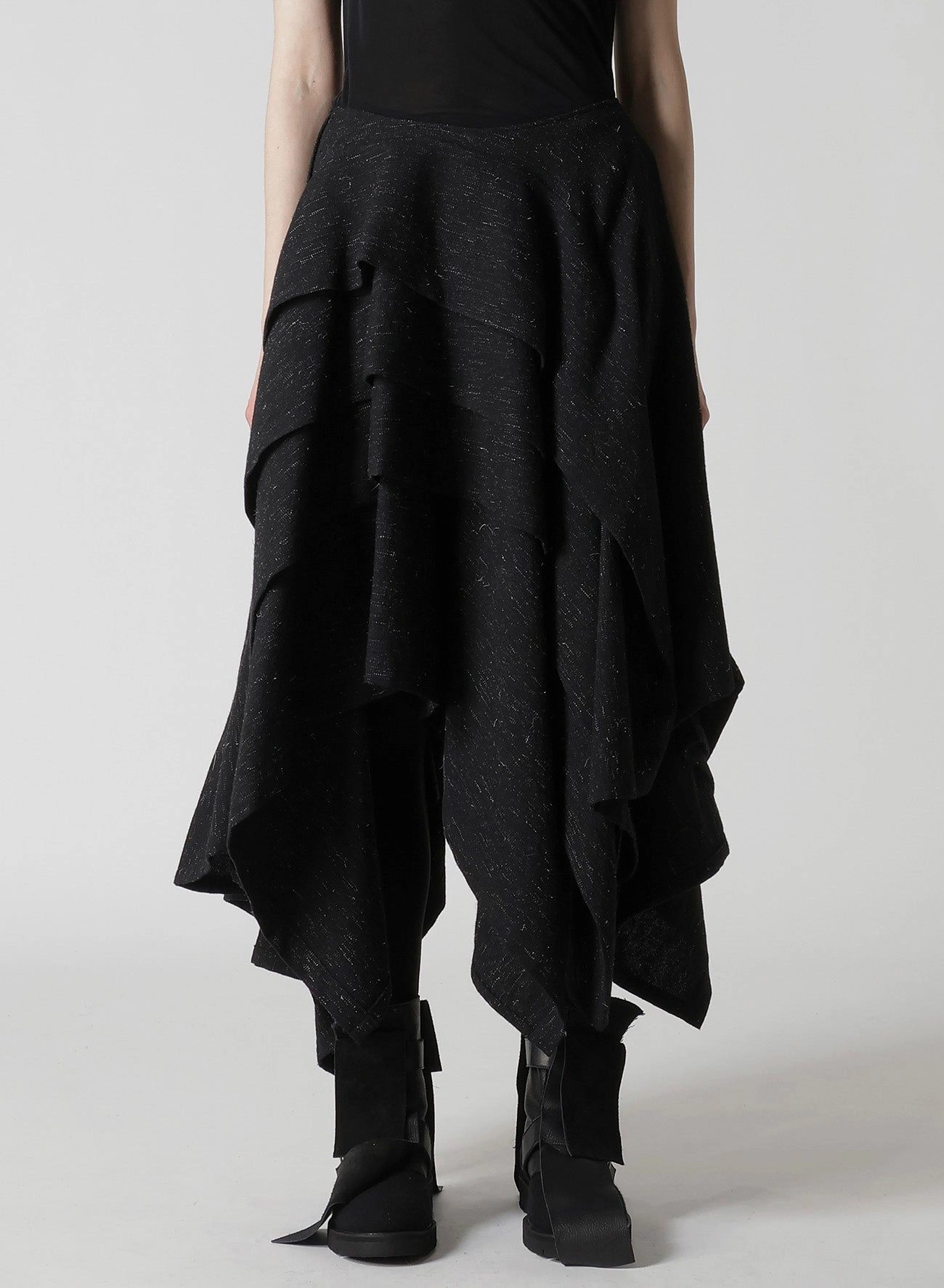 Sport Fit EcoFriendlyBlend WOOLEN TWEED R DRAPED TUCK ST SKIRT