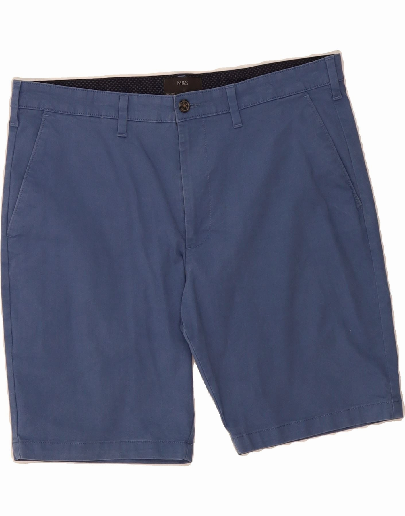 Comfy Layers MARKS & SPENCER Mens Chino Shorts W36 Large Blue Cotton