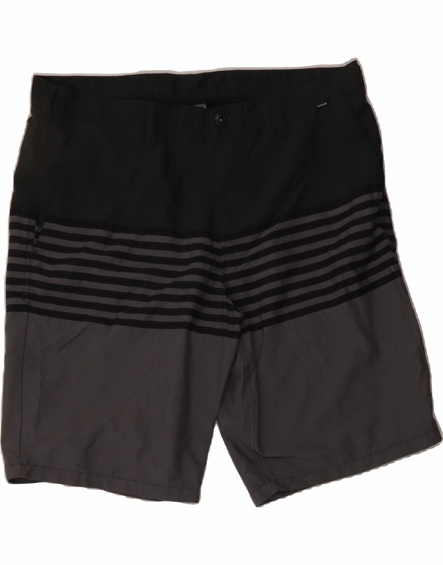 Chic Look Noise Free Fabric HURLEY Mens Chino Shorts W38 XL Black Colourblock Polyester