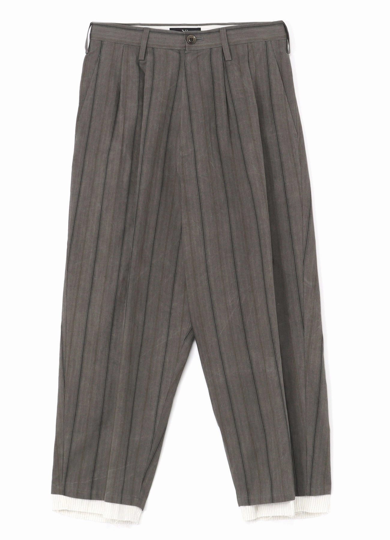 All Purpose Wear Fashion Forward COTTON STRIPE INK DYED DOUBLE TUCK TAPERED PANTS