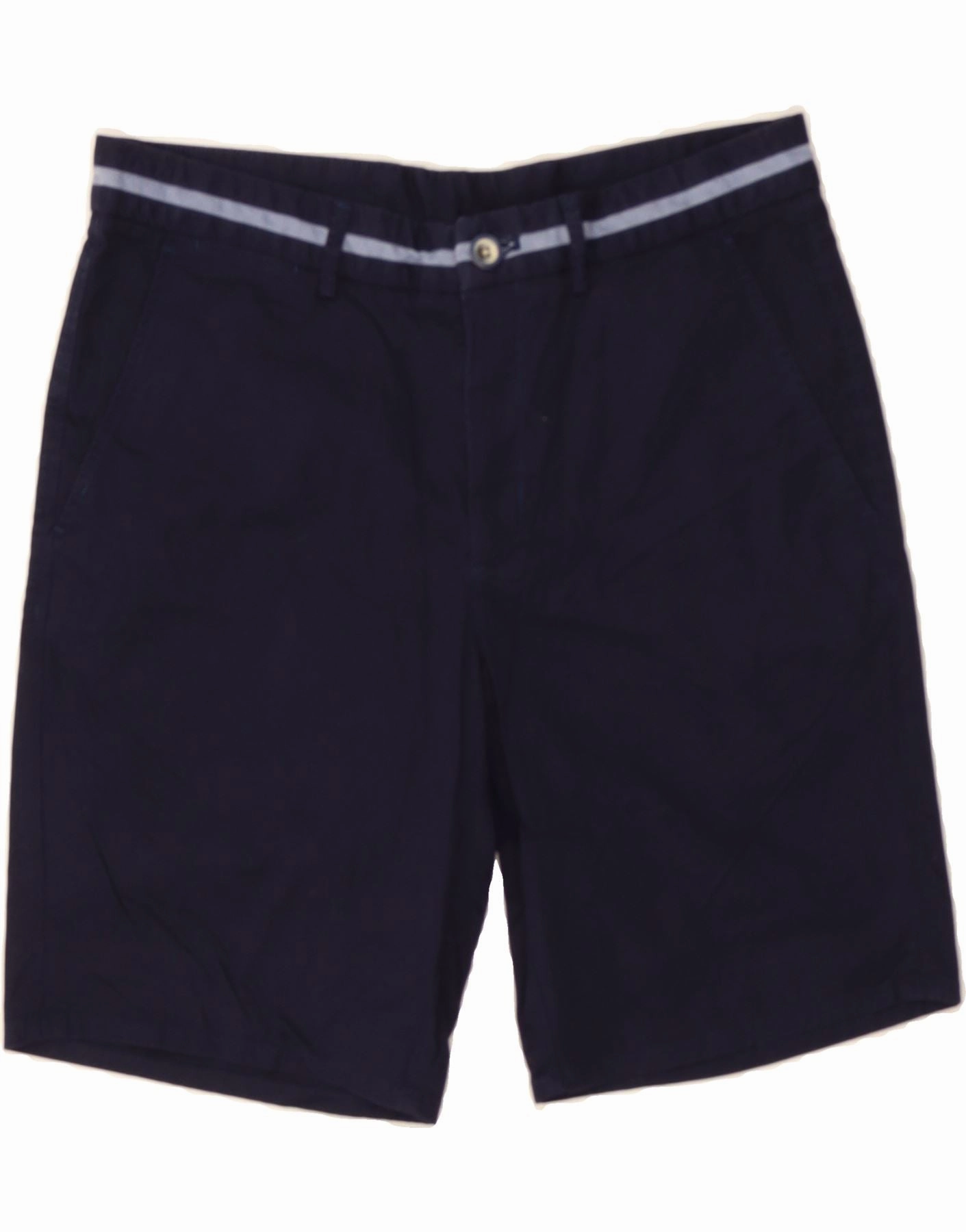 Daily Wear Stay Cool Wear MASSIMO DUTTI Mens Chino Shorts EU 38 Small W30  Navy Blue Cotton