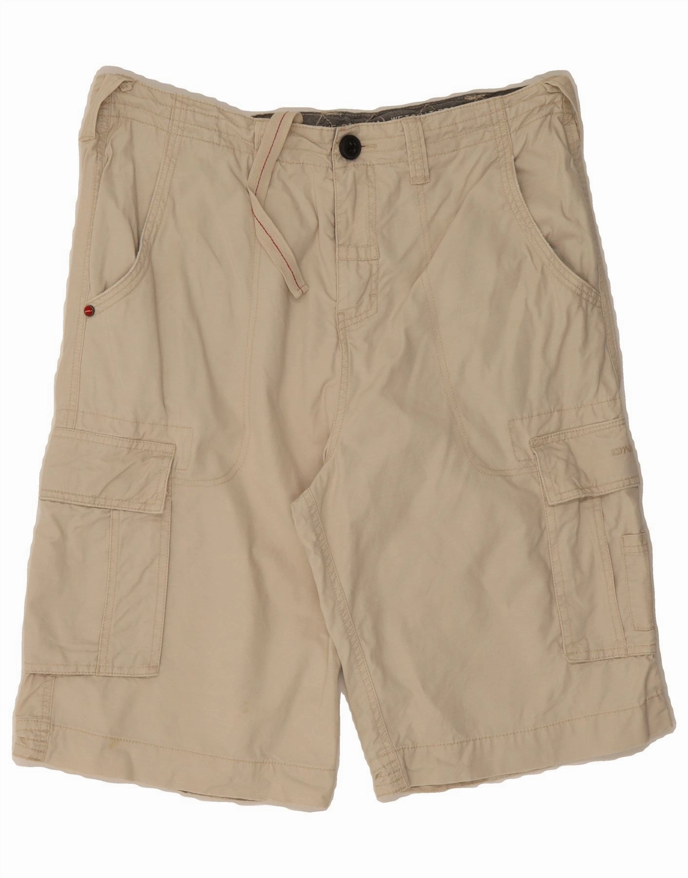 CompactPackable Clean Stretch O'NEILL Mens Cargo Shorts W32 Medium Beige Cotton
