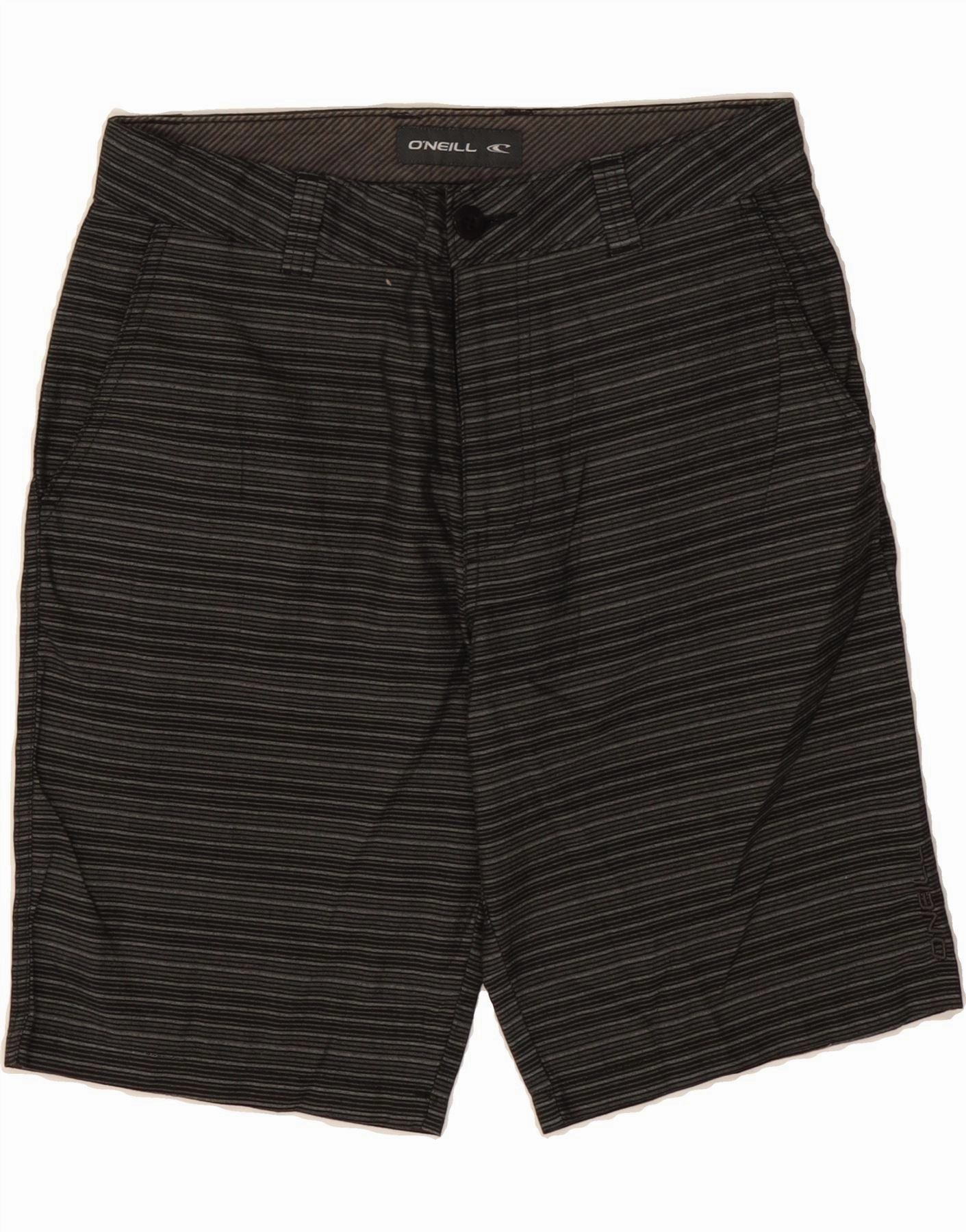 Comfort Movement cycling attire O'NEILL Mens Chino Shorts W28 Small Black Pinstripe Polyester