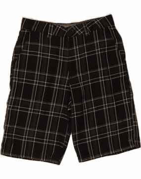 O'NEILL Mens Chino Shorts W30 Medium  Black Check Cotton Casual Style Ripstop Material