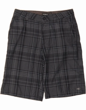Summer Style O'NEILL Mens Chino Shorts W30 Medium  Navy Blue Check Polyester