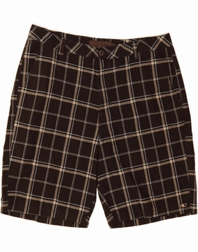 O'NEILL Mens Chino Shorts W40 XL  Brown Check Polyester Comfortable clothing Active Performance