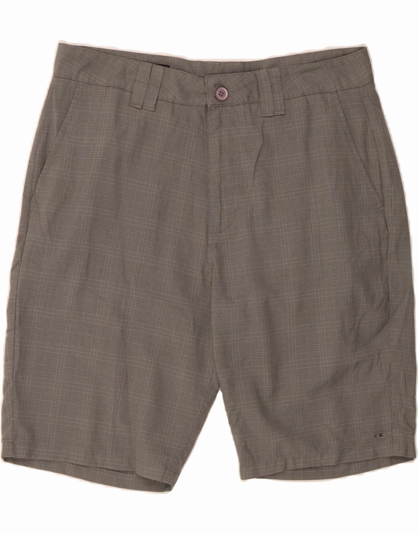Cozy Fit Comfy Stretch O'NEILL Mens Standard Fit Chino Shorts W33 Medium Grey Check Polyester