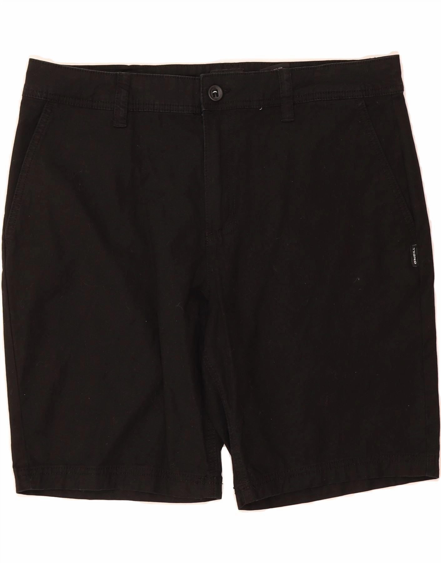 O'NEILL Mens Standard Fit Chino Shorts W36 Large  Black Cotton Quick Dry Technology
